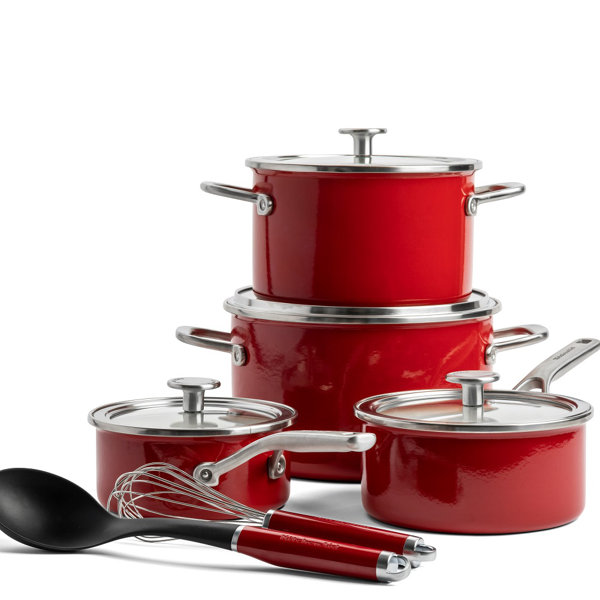 KitchenAid 6 Piece Cast Iron Cookware NonStick Set Wayfair.co.uk